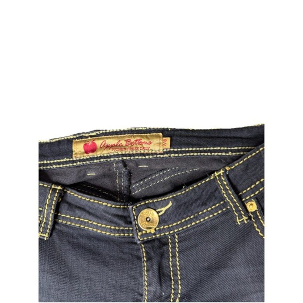 Apple‎ Bottom Boot Cut Jeans Women Size 7/8 Embroidered Pocket 90s/Y2k Vintage - Picture 4 of 13